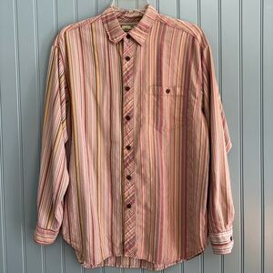 Tommy Bahama Multicolored Silk Long Sleeve Dress Shgirt Size Medium